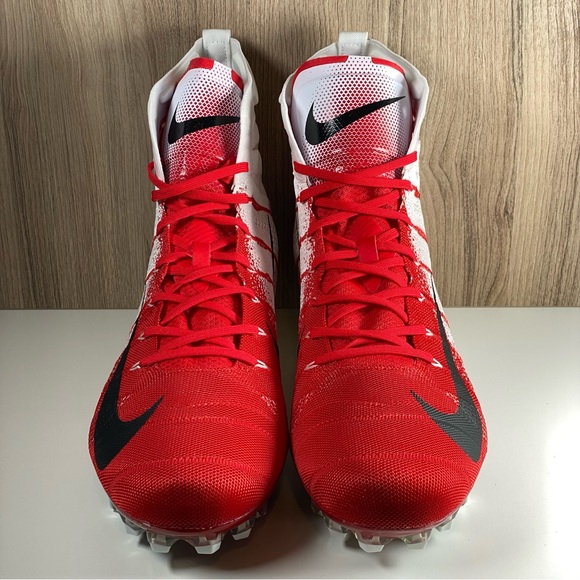 Nike Vapor Untouchable 3 Elite Football Cleats White/Red AO3006-160 Men’s Sz 12 - Picture 2 of 9